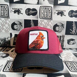 Authentic Goorin Bros The Hustle Bird Red Cardinal Bird Trucker Hat (NWT)